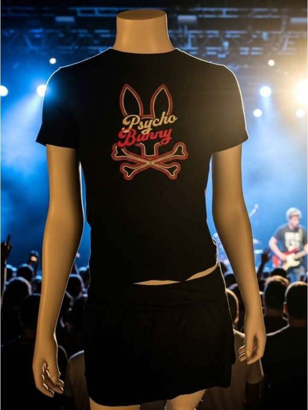 Psycho Bunny Youth Black Graphic T-Shirt Size M (10-12)